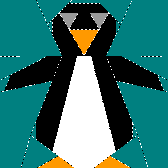 Paper pieced penguin